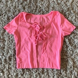 PINK TIE TOP